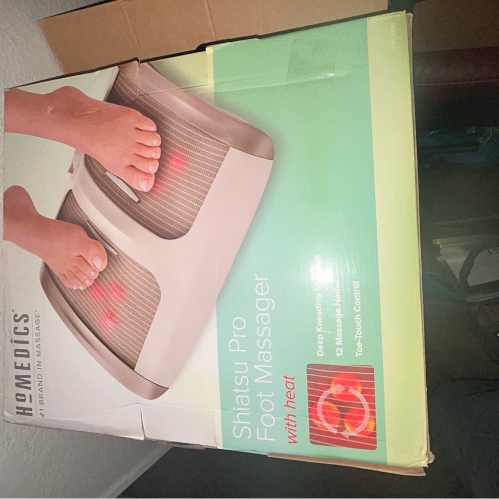 Homedics Shiatsu Pro Foot Massager with Heat - White and Red